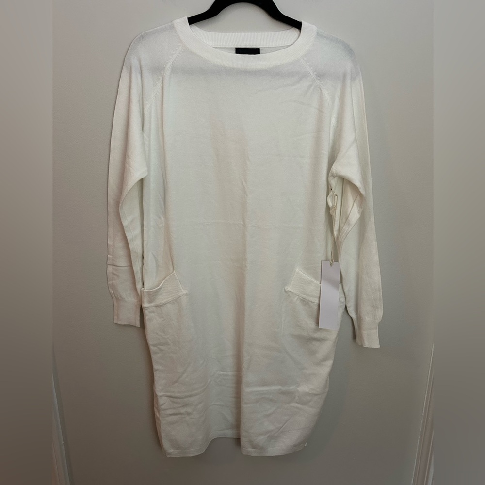 Lumiere (Nordstrom) White Sweater Dress Medium NWT